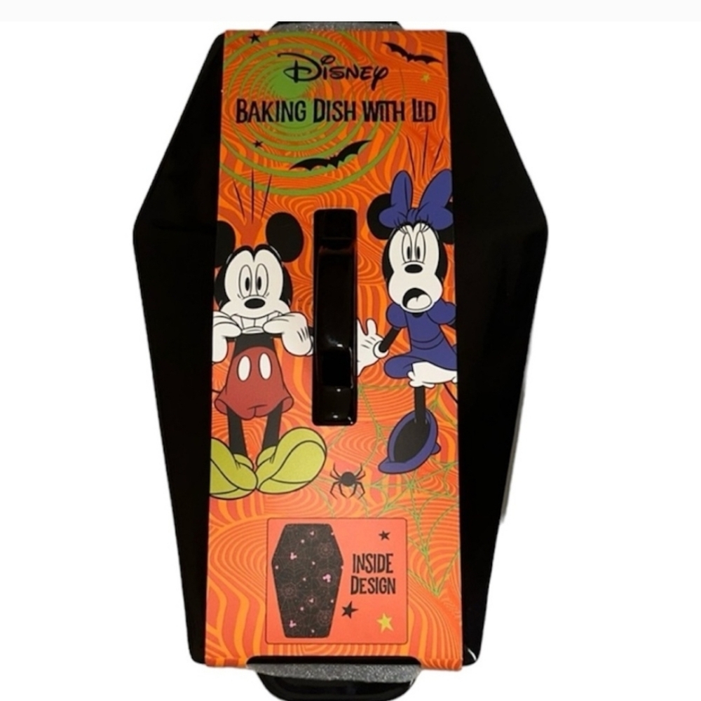 Disney Halloween Baking Dish Spiderweb Coffin With Lid